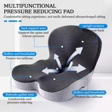 Memory Foam Seat Cushion for Wheelchairs, Office chairs, Truck Drivers, Ergonomic Seat Cushion for Back, Tailbone & Sciatica Pain Relief