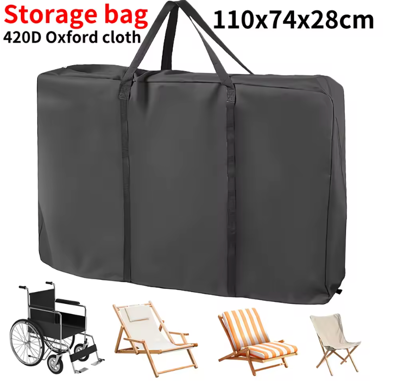 Storage Bag Reusable Wheelchair Protective Cover Large Capacity Chair Walker Bag