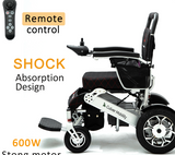 WOLF Folding Lightweight Heavy Duty Electric Wheelchair 330 lbs-500W-13 Miles