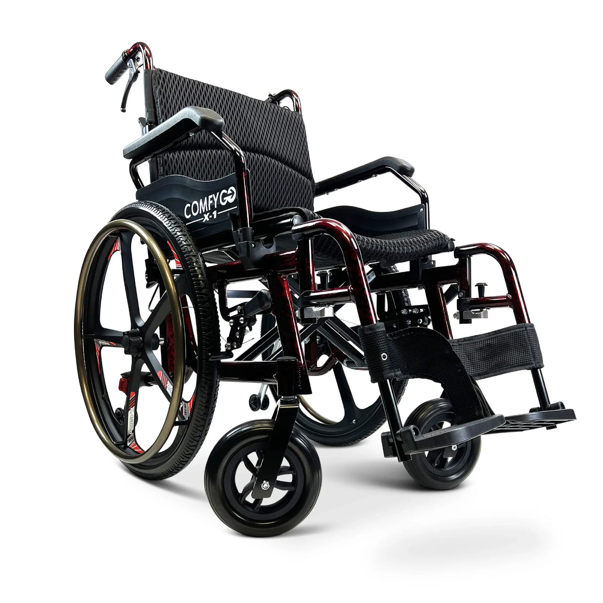 ComfyGO X-1  Lightweight Manual Wheelchair with Quick-Detach Wheels