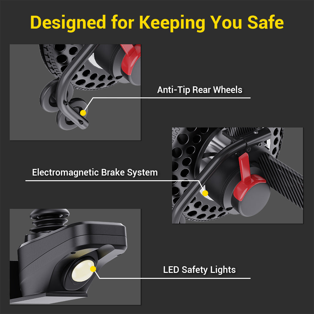 Easwe B10 – Foldable Electric Wheelchair with LCD Joystick Control